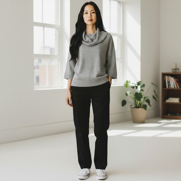 LUXE 360 SWEATER COWL NECKLINE - Picture 4 of 11